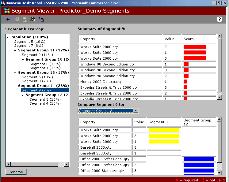 Segment Viewer work area